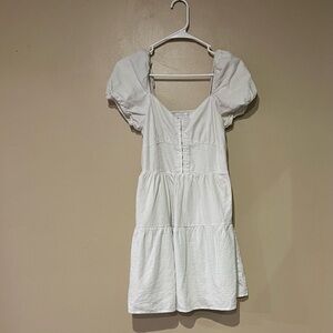 House of Harlow 1960 Women's Off White Mini A Line Dress XS Linen Blend